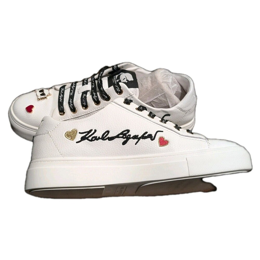 Karl Lagerfeld Paris 8.5 Sneakers Cate Pins Women's Designer Shoes Embellished - Picture 4 of 8
